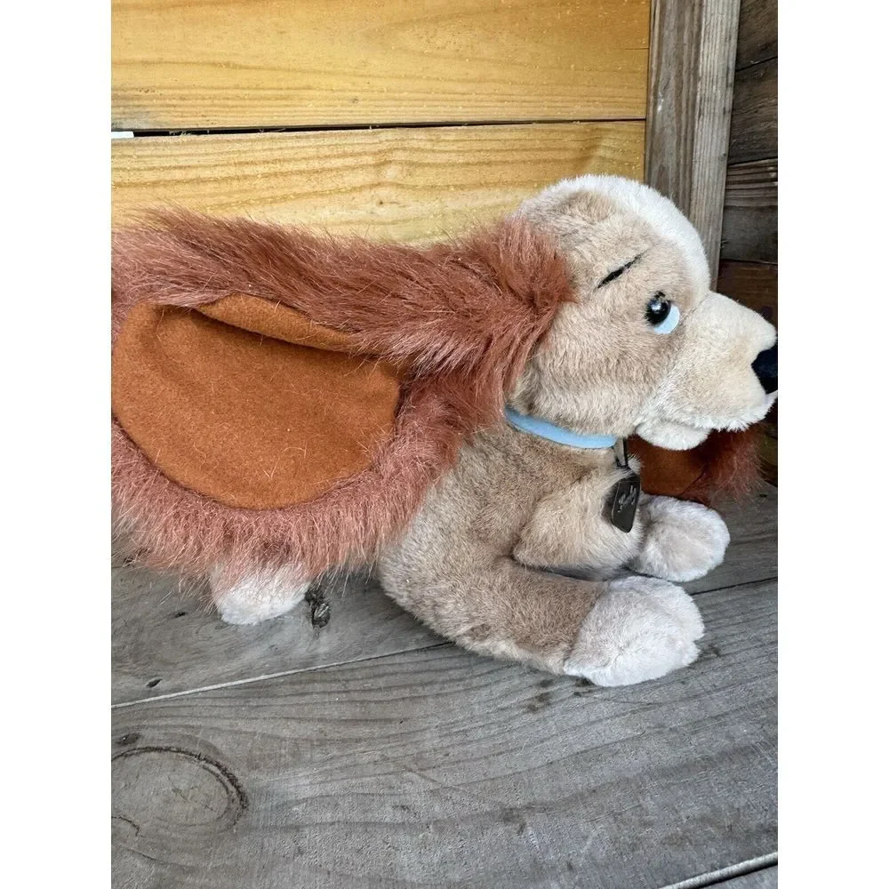Disney Lady And The Tramp Stuffed Lady Dog With Collar‎ Metal Name Plate